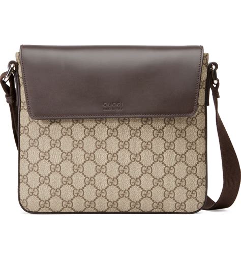 gucci eden canvas messenger bag|Gucci signature leather Messenger bag.